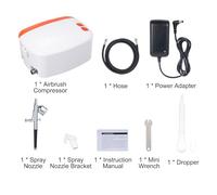 Taruor Set Compressore Aerografo Professionale, Set Aerografo Portatile per Tecniche di Pittura, Modellismo, Decorazione di Torte, Nail Art, Funzionamento Silenzioso, Efficienza Risparmio Tempo per