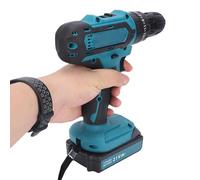 Taruor Trapano Avvitatore a Batteria 21V Utensili Elettrici 35Nm Coppia Massima Controllo della Velocità Continuo Supporto Foratura per la Lavorazione del Legno (Spina UE 100-240 V)