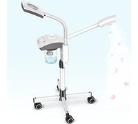 TASALON Strumento professionale per il viso per estetista, cura della pelle e pulizia profonda, macchina per il viso 2 in 1 con braccio pieghevole con ingrandimento 3X, vapore facciale all'ozono per