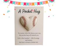 Tasca a forma di cuore da baseball, decorazioni per feste a tema sportivo con carte, ricordo ispiratore, per amici, famiglia, bambini, adulti, donne, ragazze, studenti, colleghi, insegnanti