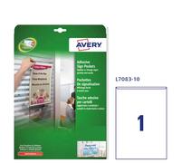 Tasche adesive L7083 - 21x29,7 cm - permanente - A4 - trasparente - Avery - conf. 10 pezzi