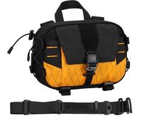 Tasca Amministrativa Tattica in Nylon 500D - Borsa Utilitaria EDC MOLLE con Cinghia per Spalla e Montaggio su Cintura per un'organizzazione Compatta degli Attrezzature(Black orange)