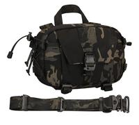 Tasca Amministrativa Tattica in Nylon 500D - Borsa Utilitaria EDC MOLLE con Cinghia per Spalla e Montaggio su Cintura per un'organizzazione Compatta degli Attrezzature(Black camouflage)