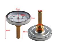 Tasca con quadrante 63 mm in ottone adatto per termometro per tubi in alluminio