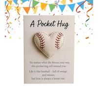 Tasca da baseball a forma di cuore, decorazione di note di softball a forma di cuore, biglietti motivazionali, per donne, uomini, , fidanzati, adulti, Natale, compagni di lavoro, Pasqua