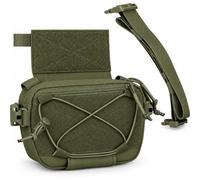 Tasca Dangler Modulare in Nylon 500D, Borsa Vita e Torace con Cinghia | Nylon 500D, 2 Modi di Trasporto, Montaggio Hook And Loop, Doppio Accesso Zip, Cordino Frontale, Cinghia Rimovibile