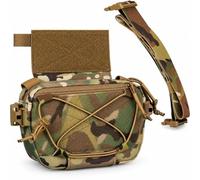 Tasca Dangler Modulare in Nylon 500D, Borsa Vita e Torace con Cinghia | Nylon 500D, 2 Modi di Trasporto, Montaggio Hook And Loop, Doppio Accesso Zip, Cordino Frontale, Cinghia Rimovibile