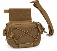 Tasca Dangler Modulare in Nylon 500D, Borsa Vita e Torace con Cinghia | Nylon 500D, 2 Modi di Trasporto, Montaggio Hook And Loop, Doppio Accesso Zip, Cordino Frontale, Cinghia Rimovibile