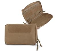 Tasca GP Tattica Molle, Organizer Multiuso con Cerniere a Doppio Senso | Pannello Hook Loop con Fasce Elastiche Interne for Allenamento Outdoor, Campeggio, Trekking E Attrezzatura