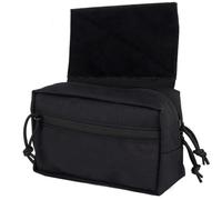 Tasca per Azioni Tattiche, Custodia con Gancio e Passante, Custodia per Organizer per Utensili Molle, Custodia per Amministratore con Pannello a Strappo(Black)