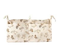 Tasca Per Culla Per Bambini - Borsa Portaoggetti In Cotone Da Appendere Al Comodino | Portaoggetti Laterale Per Culla, Organizer Multiscomparto Per Snack, Bottiglie, Giocattoli, Libri, Articoli Essenz