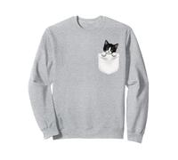 Tasca per Gatti Che sbircia Un Simpatico Gatto in Tasca Felpa