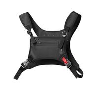 Tasca Petto Anteriore Pack Borse Gilet Rigs Trasportare Marsupio Borse Gilet Street Rigs Pacchetti Outdoor Borsa Petto Impermeabile, Nero