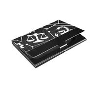 Tasca porta biglietti da visita sottile in stile anime con costellazione in bianco e nero con porta carte di credito in pelle e acciaio inox, per viaggi, casa o ufficio