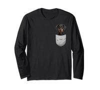 Tasca sul Petto Doberman Pinscher Maglia a Manica