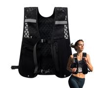Tasca sul petto - Gilet da corsa riflettente con portabottiglie, questo gilet da corsa garantisce la visibilità in condizioni di scarsa illuminazione e favorisce la fiducia nelle avventure all'aria