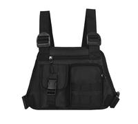Tasca sul petto, tattica Molle Chest Bag impermeabile regolabile EDC gilet pettorale con tasche multiple per corsa, escursionismo, campeggio, ciclismo, 32*4*23cm/12.6*1.6*9'', Classique