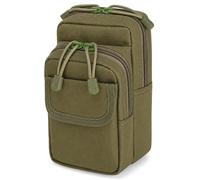 Tasca Tattica MOLLE, Organizer Multiscomparto for Gadget, Utility | Tasche con Cerniera, Porta Telefono e Porta Attrezzi for Outdoor Trekking Camping Viaggio, Gear e Accessori(Green)