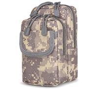 Tasca Tattica MOLLE, Organizer Multiscomparto for Gadget, Utility | Tasche con Cerniera, Porta Telefono e Porta Attrezzi for Outdoor Trekking Camping Viaggio, Gear e Accessori(Camo4)