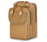 Tasca Tattica MOLLE, Organizer Multiscomparto for Gadget, Utility | Tasche con Cerniera, Porta Telefono e Porta Attrezzi for Outdoor Trekking Camping Viaggio, Gear e Accessori(Brown)