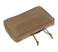 Tasca Tattica per Amministratore con Attacco Molle, Tasca GP con Chiusura a Cerniera Bidirezionale, Tasca Sottile EDC per Gilet da Caccia o Zaino da Trekking(Brown)