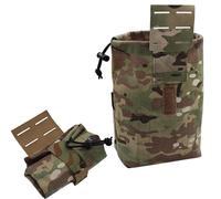 Tasca Tattica per il Recupero di Caricatori, Tasca Arrotolabile per il Recupero di Caricatori, Marsupio Pieghevole Molle/EDC per Caricatori e Attrezzatura(CP)