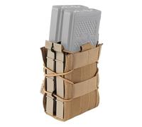 Tasca Tattica Singola per Mag 5,56, Accessorio per Gilet Molle, Attrezzatura da Caccia e Tiro, per Softair Paintball e Sport All'aria Aperta(Brown)