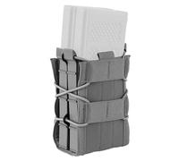 Tasca Tattica Singola per Mag 5,56, Accessorio per Gilet Molle, Attrezzatura da Caccia e Tiro, per Softair Paintball e Sport All'aria Aperta(Gray)