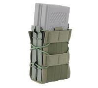 Tasca Tattica Singola per Mag 5,56, Accessorio per Gilet Molle, Attrezzatura da Caccia e Tiro, per Softair Paintball e Sport All'aria Aperta(Green)