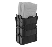 Tasca Tattica Singola per Mag 5,56, Accessorio per Gilet Molle, Attrezzatura da Caccia e Tiro, per Softair Paintball e Sport All'aria Aperta(Black)