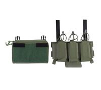 Tasca Tattica Tripla per Caricatori 5,56, con Borsa Multiuso e Porta-torniquete, per Gilet da Caccia Accessori Softair(Green)