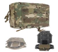 Tasca Utility Tattica MOLLE GP con Supporto Telefono Pieghevole | Plancia di Navigazione, Borsa Admin Grande for Cintura e Gilet, Porta Blocco Hook Loop Telefoni fino 15 x 8 cm(Camouflage)