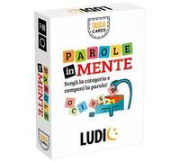 LUDIC - Tasca-Cards Parole in Mente - Scegli la categoria e Forma la Parola | Gioco di Carte Tascabile, Sfide di Lessico e Logica, Giochi di Società 7-99 Anni, Per Bambini, Ragazzi, Adulti, Famiglie