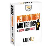 LUDIC - Tasca-Cards Personaggi Misteriosi - Il Gioco Degli Identikit con Indizi| Gioco di Carte Tascabili di Deduzione e Cultura Generale, Gioco di Società 10-99 Anni, per Bambini, Adulti e Famiglie