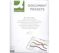 Tasche adesive permanenti Q-Connect A6 trasparenti conf. da 10 - KF27054