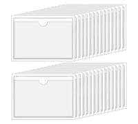 Tasche adesive trasparenti 4X6In Tasche per schede indice Maniche autoadesive con tasche per etichette a caricamento dall'alto (30 pezzi)