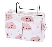 Tasche da Letto Appendibile con Gancio Borsa da Comodino per Organizer Sospesa Portaoggetti da Letto Appendibile Pratici Accessori per Il Letto Adatto per Letti a Castello Lettino Bambini ( Rosa )