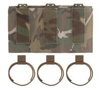 Tasche Multiuso Elastiche a Tre Scomparti, Custodia per Attrezzatura in Nylon Resistente con Attacco MOLLE, Custodia Universale per Equipaggiamento Tattico.(CP)