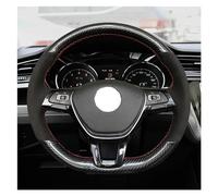 TASEKI Coprivolante Per Auto Pelle Scamosciata Nera Morbida Cucita A Mano Fibra Carbonio Nera Per VW Per Golf 7 Per Mk7 Per Passat Per B8