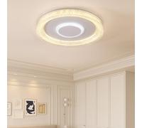 Tashace 19.5x2inch LED Ceiling Light with Remote Control, Stepless Dimming and Color Adjustment Modern Design Close To Ceiling Lights for Bedroom Living Room(D)