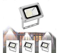 Tashace Faretto LED DC 12V-24V da esterno 10W 800Lm Luci di sicurezza Lampada da parete 6500K IP65 Faretto impermeabile for garage Giardino Cortile Faretti(4 packs)