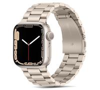 Tasikar Band Compatibile con Apple Watch 46mm 45mm 44mm 42mm Cinturino di ricambio in metallo inossidabile Premium Compatibile con Apple Watch SE Seires 10 9 8 7 6 5 4 3, Luce delle stelle