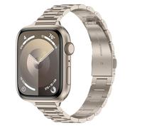 Tasikar Band Compatibile con Apple Watch Band 42mm (Series10) 41mm 40mm 38mm Donna di Ricambio metallo Cinturino Compatibile con Apple Watch SE Series 10 9 8 7 6 5 4 3, Luce stellare
