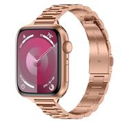 Tasikar Band Compatibile con Apple Watch Band 42mm (Series10) 41mm 40mm 38mm Donna di Ricambio metallo Cinturino Compatibile con Apple Watch SE Series 10 9 8 7 6 5 4 3, Oro rosa