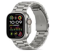 Tasikar Band Compatibile con Apple Watch Band 49mm 45mm 44mm 42mm Cinturino di ricambio in metallo inossidabile Premium Compatibile con Apple Watch Ultra SE Series 9 8 7 6 5 4 3 2 1, Titanio