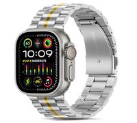 Tasikar Band Compatibile con Apple Watch Band 49mm 45mm 44mm 42mm Cinturino di ricambio in metallo inossidabile Premium Compatibile con Apple Watch Ultra SE Series 9 8 7 6 5 4 3 2 1, Argento-Oro