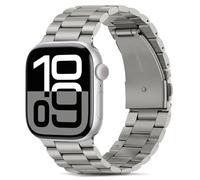 Tasikar Band Compatibile con Apple Watch Band 49mm 46mm 45mm 44mm 42mm Cinturino di ricambio in metallo inossidabile Premium Compatibile con Apple Watch Ultra SE Series 10 9 8 7 6 5 4 3 2 1,Titanio