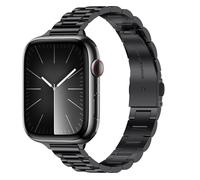 Tasikar Band Compatibile con Apple Watch Band 49mm 46mm 45mm 44mm 42mm Donna di Ricambio metallo Cinturino Compatibile con Apple Watch Ultra SE Series 10 9 8 7 6 5 4 3, Nero