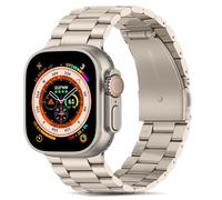 Tasikar Band Compatibile con Apple Watch Band 49mm Cinturino di ricambio in metallo inossidabile Premium Compatibile con Apple Watch Ultra Ultra 2, Luce delle stelle