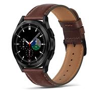 Tasikar Cinturini Compatibile con Samsung Galaxy Watch 7/6/5/4 40mm 44mm/Watch 6 Classic 43mm 47mm/Watch 5 Pro Cinturino in Vera Pelle per Galaxy Watch 4 Classic/Watch 3, Marrone Scuro
